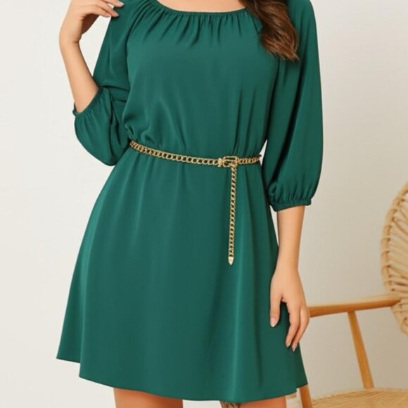 Gold Chain Link With Buckle Closure, Adjustable Fashion Waist Chain Size S M L - Picture 3 of 9